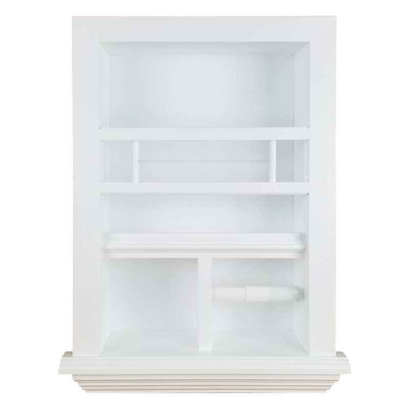 WG Wood Products Recessed Toilet Paper Holder with Magazine Rack Wayfair